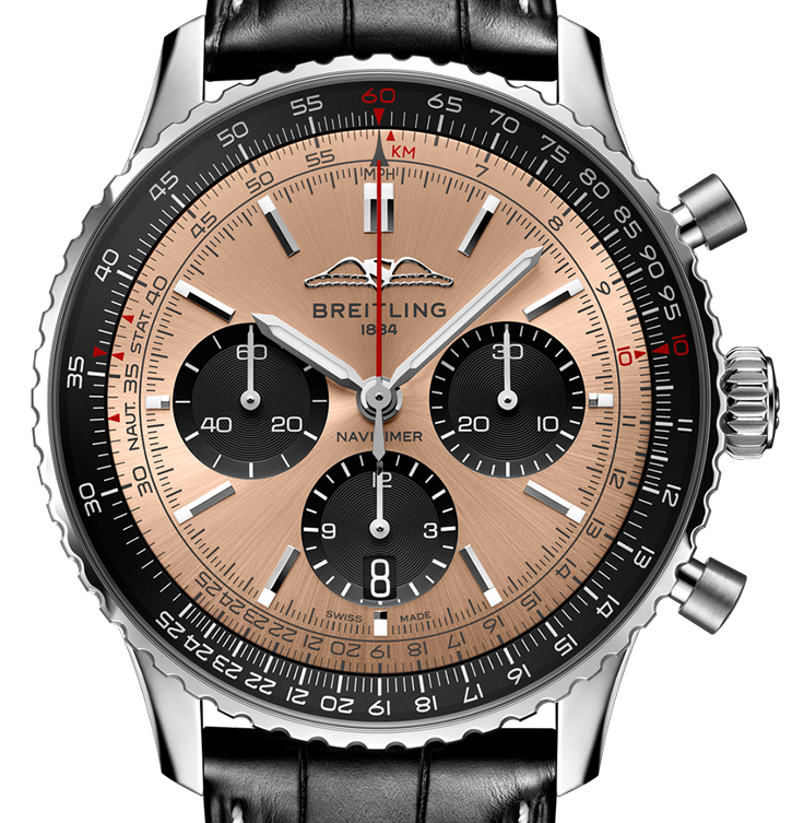 BRT Navitimer B01 43mm Watch with Copper Dial