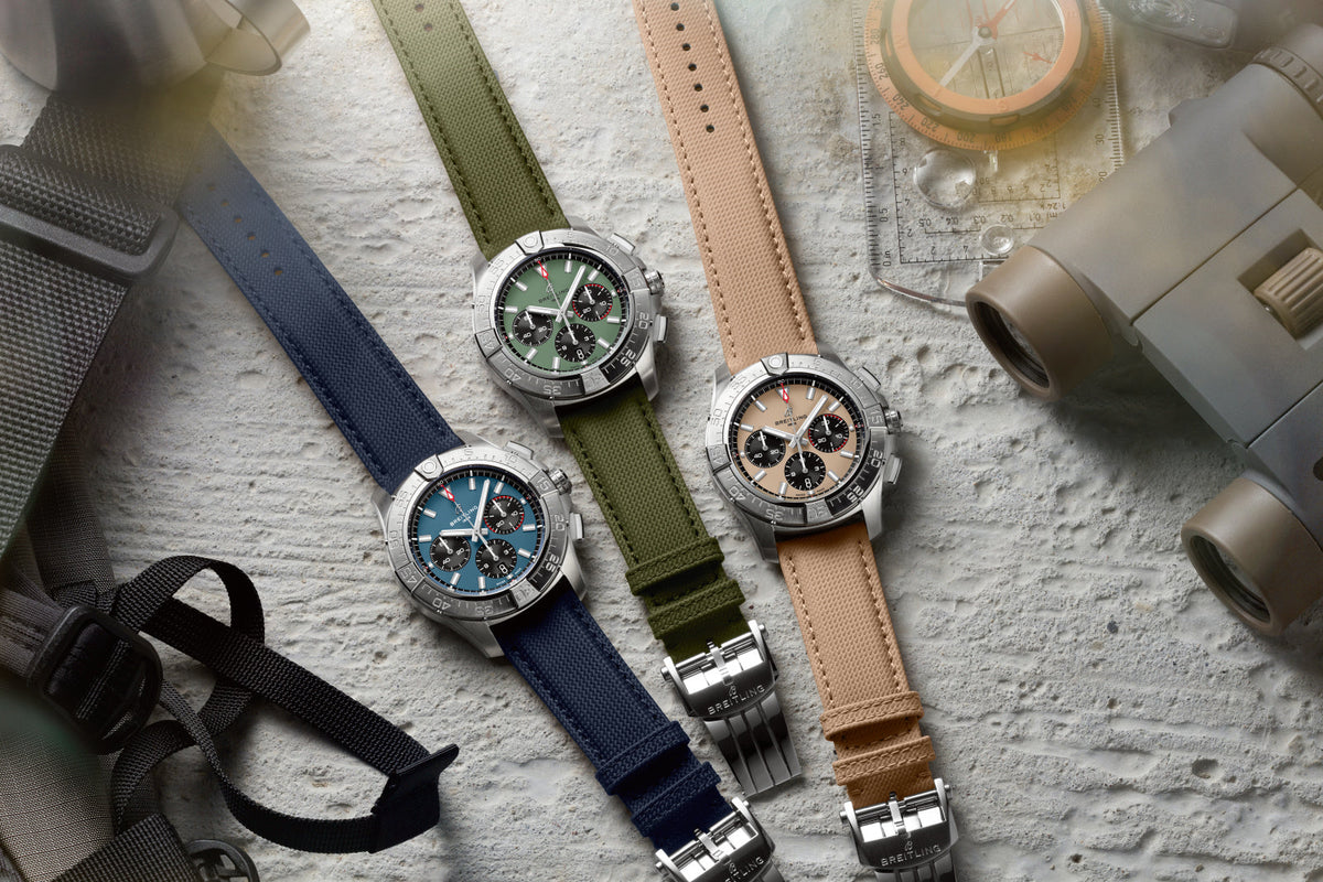BRT Avenger B01 Chronograph 44mm Watch with Green Strap