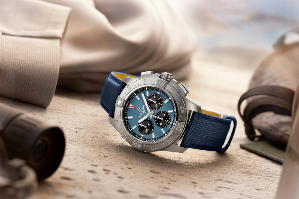 BRT Avenger B01 Chronograph 44mm Watch with Blue Strap