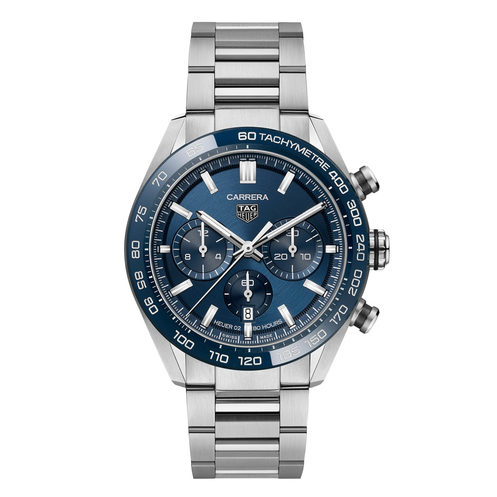 TGHR Carrera Men's Automatic Sports Chronograph 44mm Blue Dial Watch