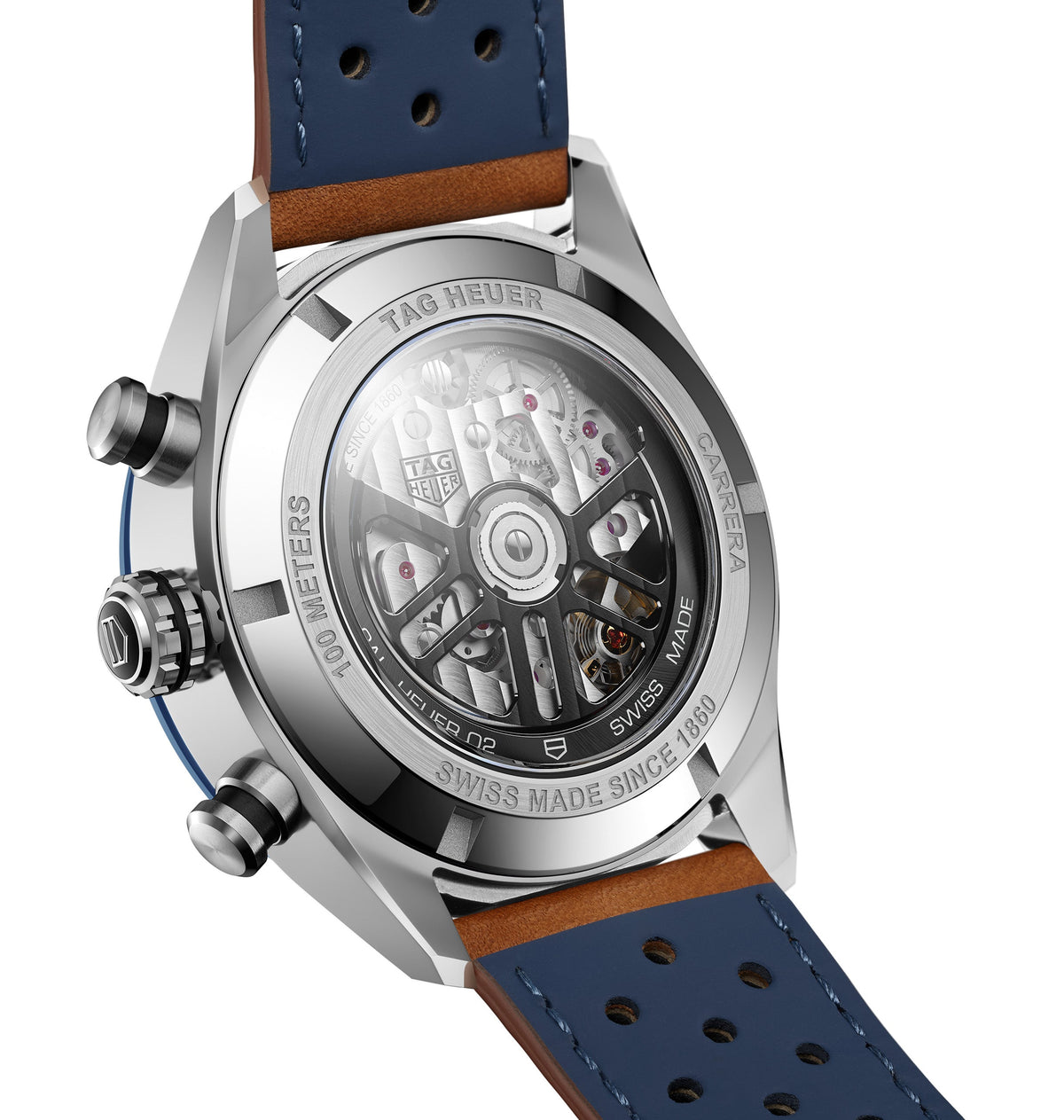 TGHR Men's Carrera Automatic Chronograph Blue Dial Watch