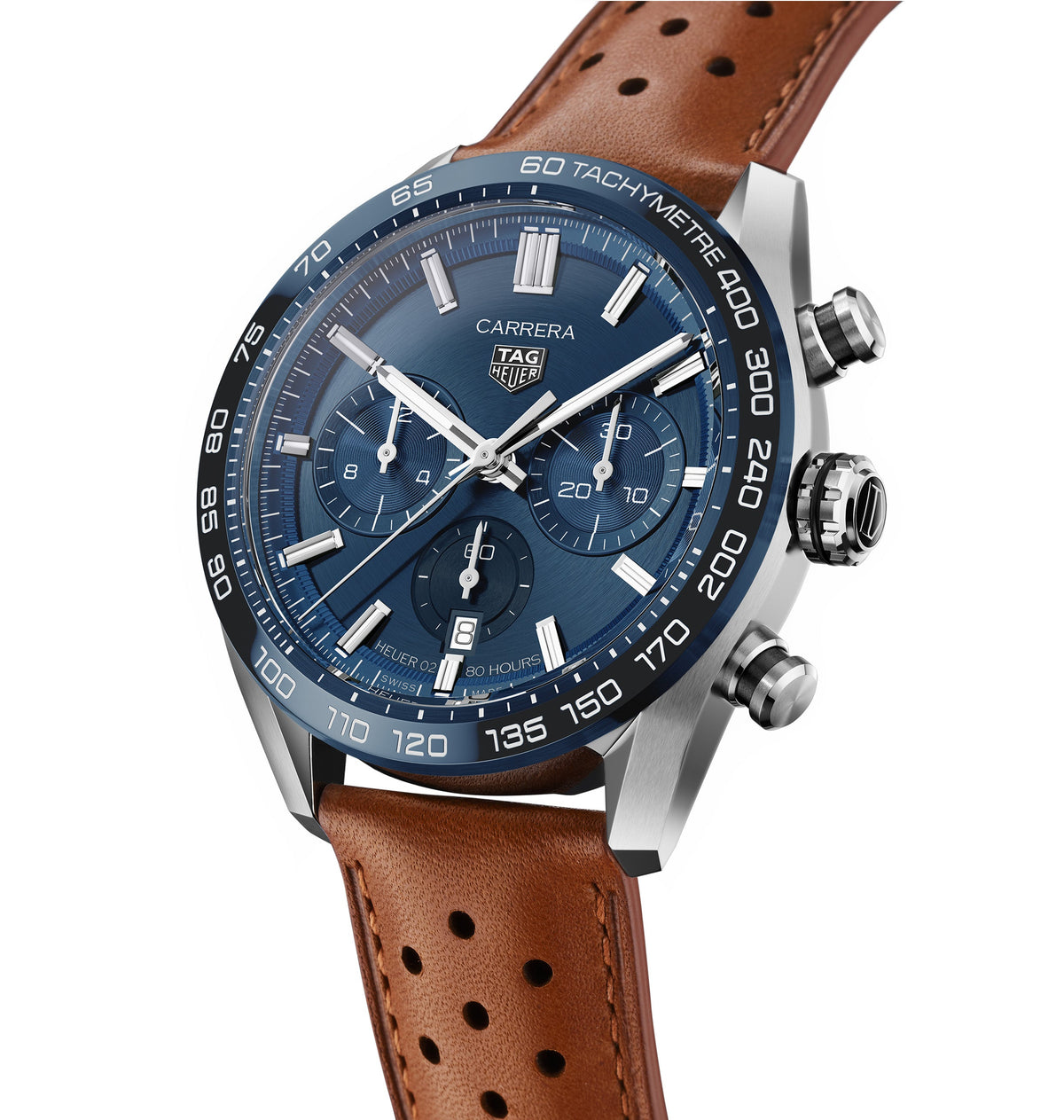 TGHR Men's Carrera Automatic Chronograph Blue Dial Watch