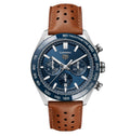 TGHR Men's Carrera Automatic Chronograph Blue Dial Watch