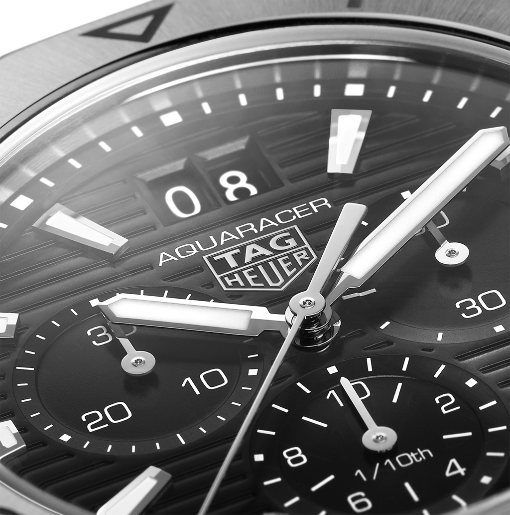 TGHR Aquaracer Professional 200 Date Watch with a Black Dial