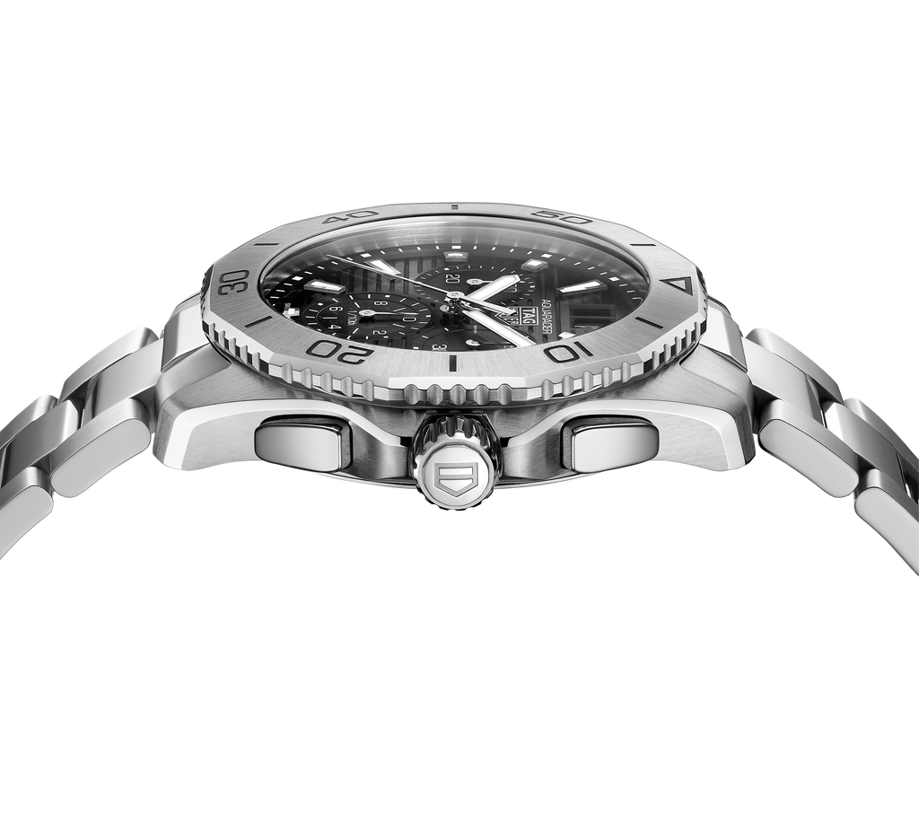 TGHR Aquaracer Professional 200 Date Watch with a Black Dial