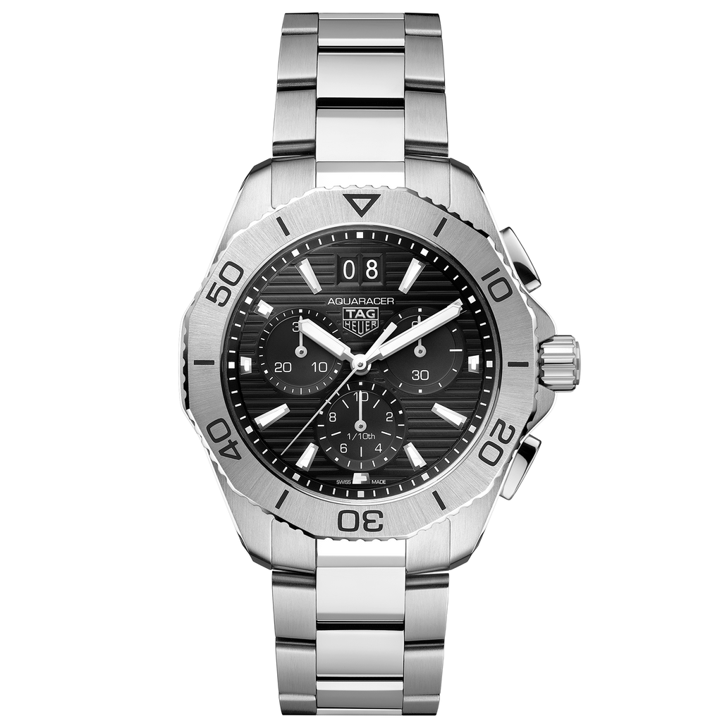 TGHR Aquaracer Professional 200 Date Watch with a Black Dial
