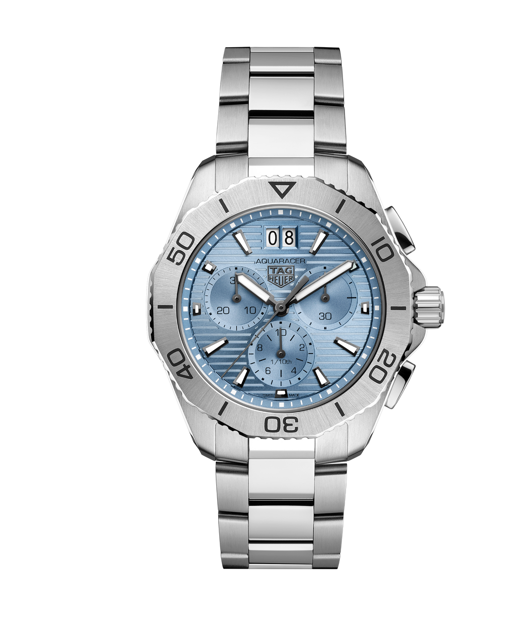 TGHR Aquaracer Professional 200 Date Watch with Light Blue Dial