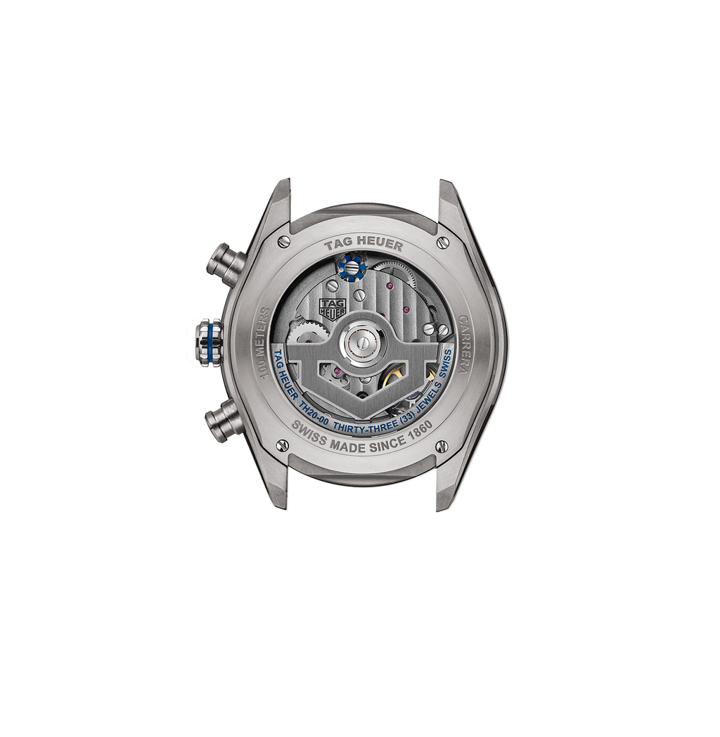 TGHR Carrera Chronograph Extreme Sport Watch with Blue Rubber Strap