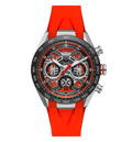 TGHR Carrera Chronograph Extreme Sport Watch with Orange Rubber Strap