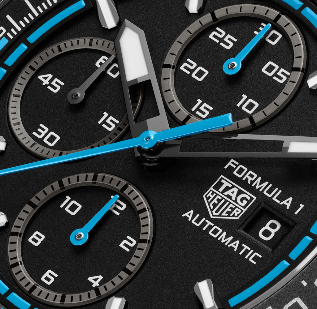 TGHR Formula 1 Chronograph Watch with Black Dial