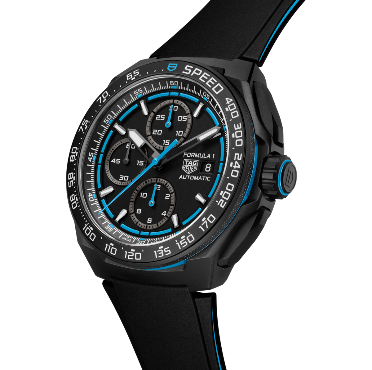 TGHR Formula 1 Chronograph Watch with Black Dial