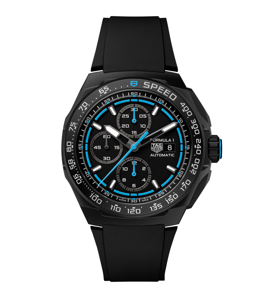TGHR Formula 1 Chronograph Watch with Black Dial