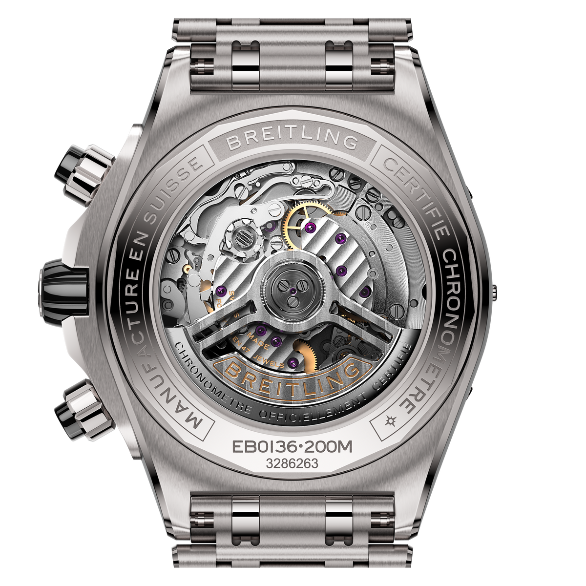 BRT Super Chronomat B01 44 Watch with Titanium Rouleaux Bracelet
