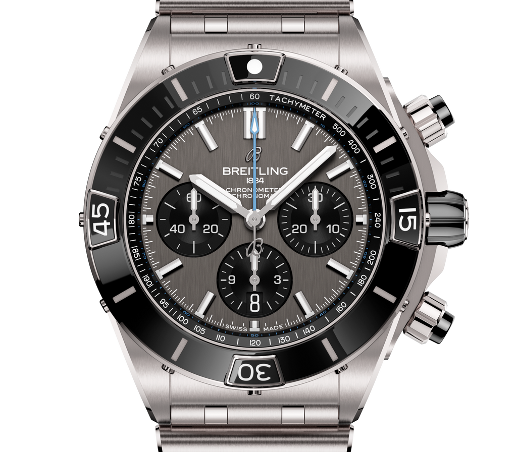 BRT Super Chronomat B01 44 Watch with Titanium Rouleaux Bracelet
