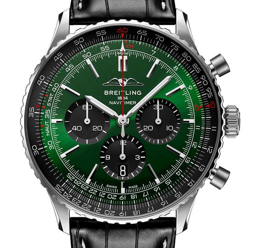 BRT Navitimer B01 46mm Watch with Green Dial