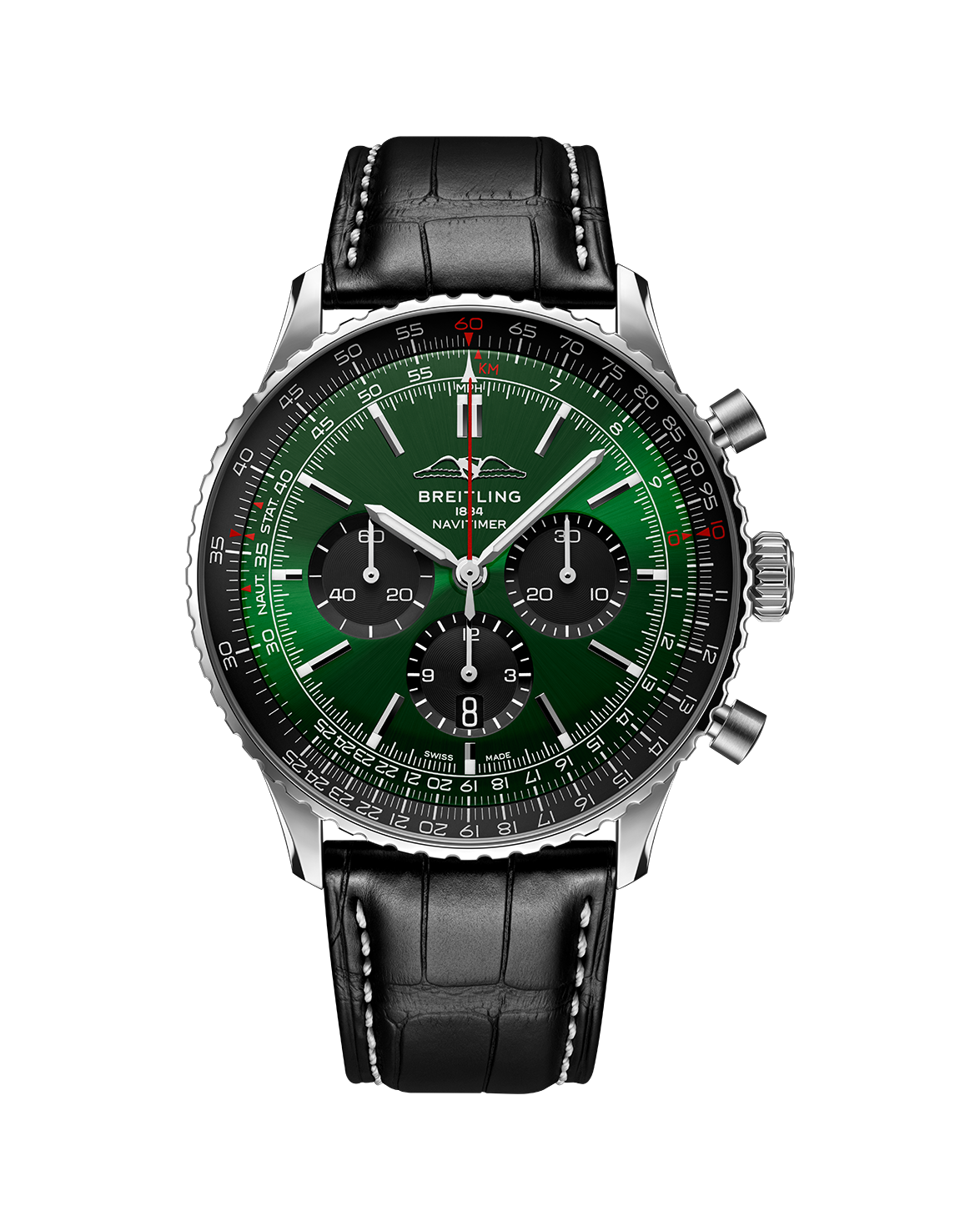 BRT Navitimer B01 46mm Watch with Green Dial