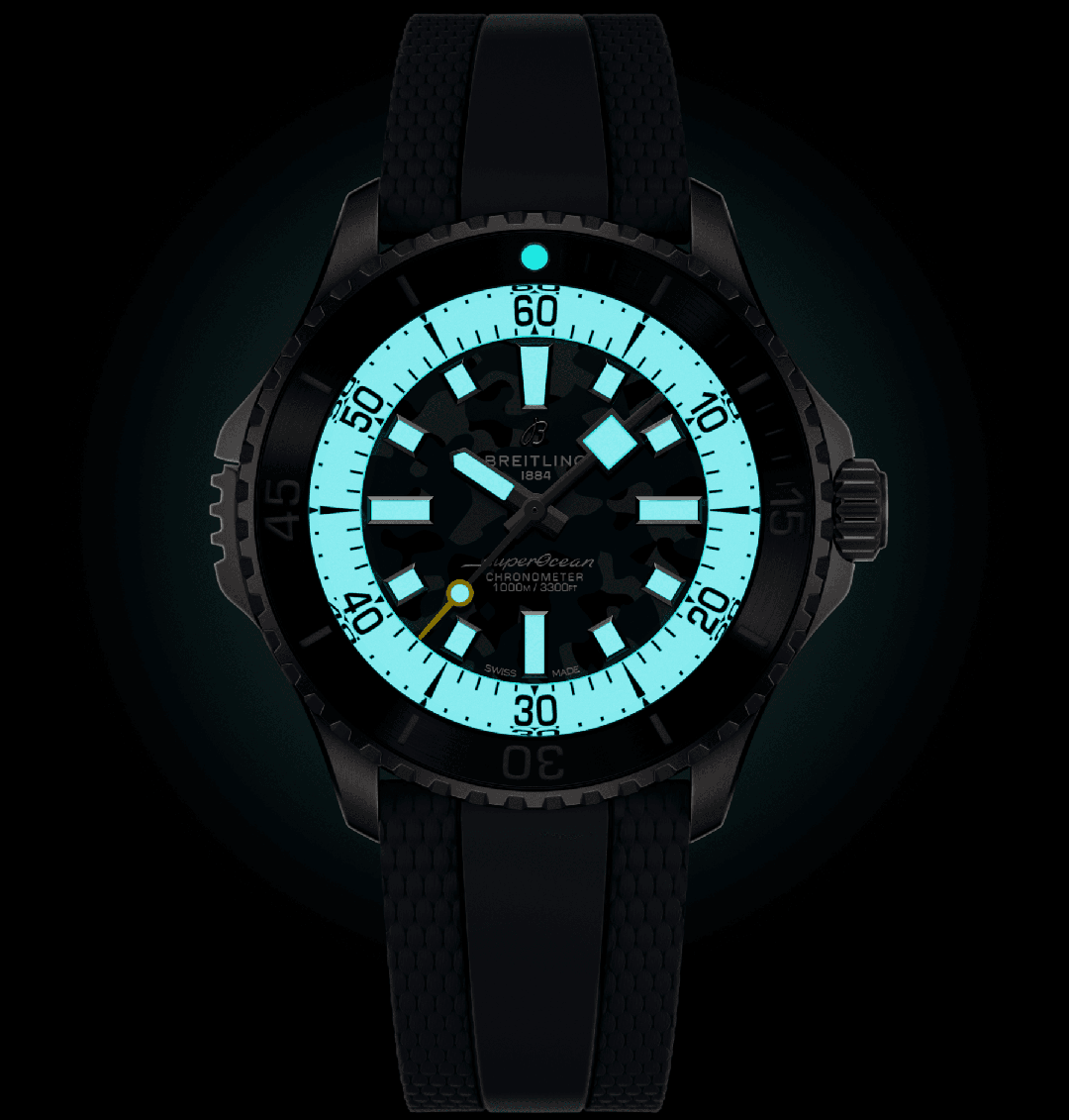 BRT Superocean Automatic 46 Super Diver Watch with Camo Dial