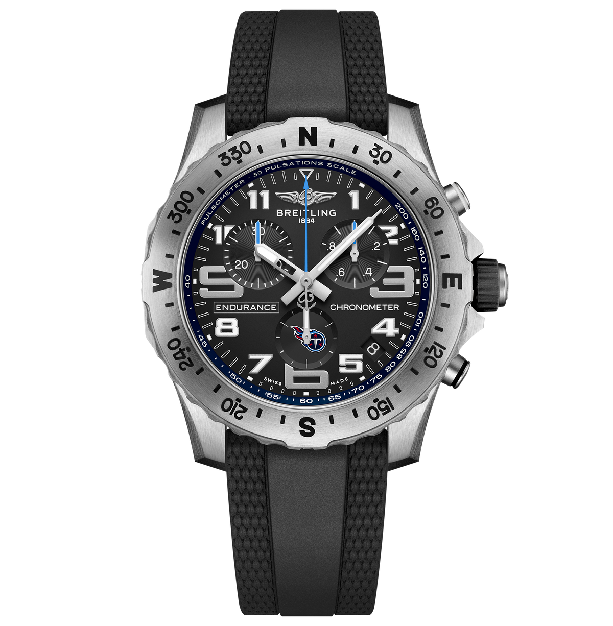 BRT Endurance Pro 44 NFL Tennessee Titans Edition with Rubber Strap