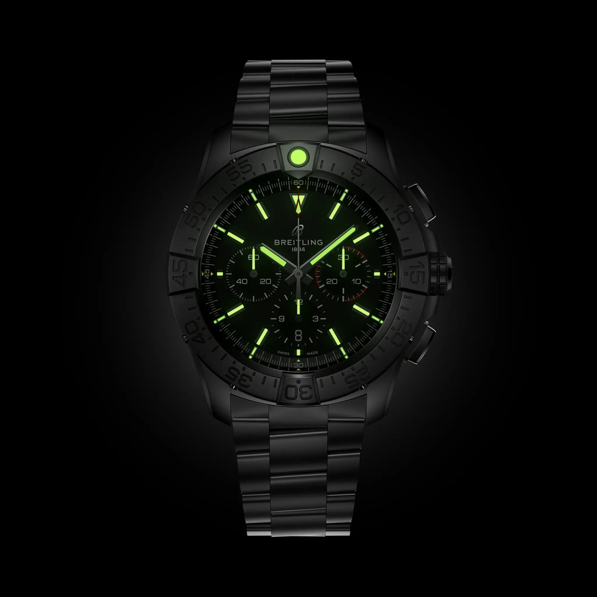 BRT Super Avenger B01 Chronograph 46 Watch with Titanium Bracelet