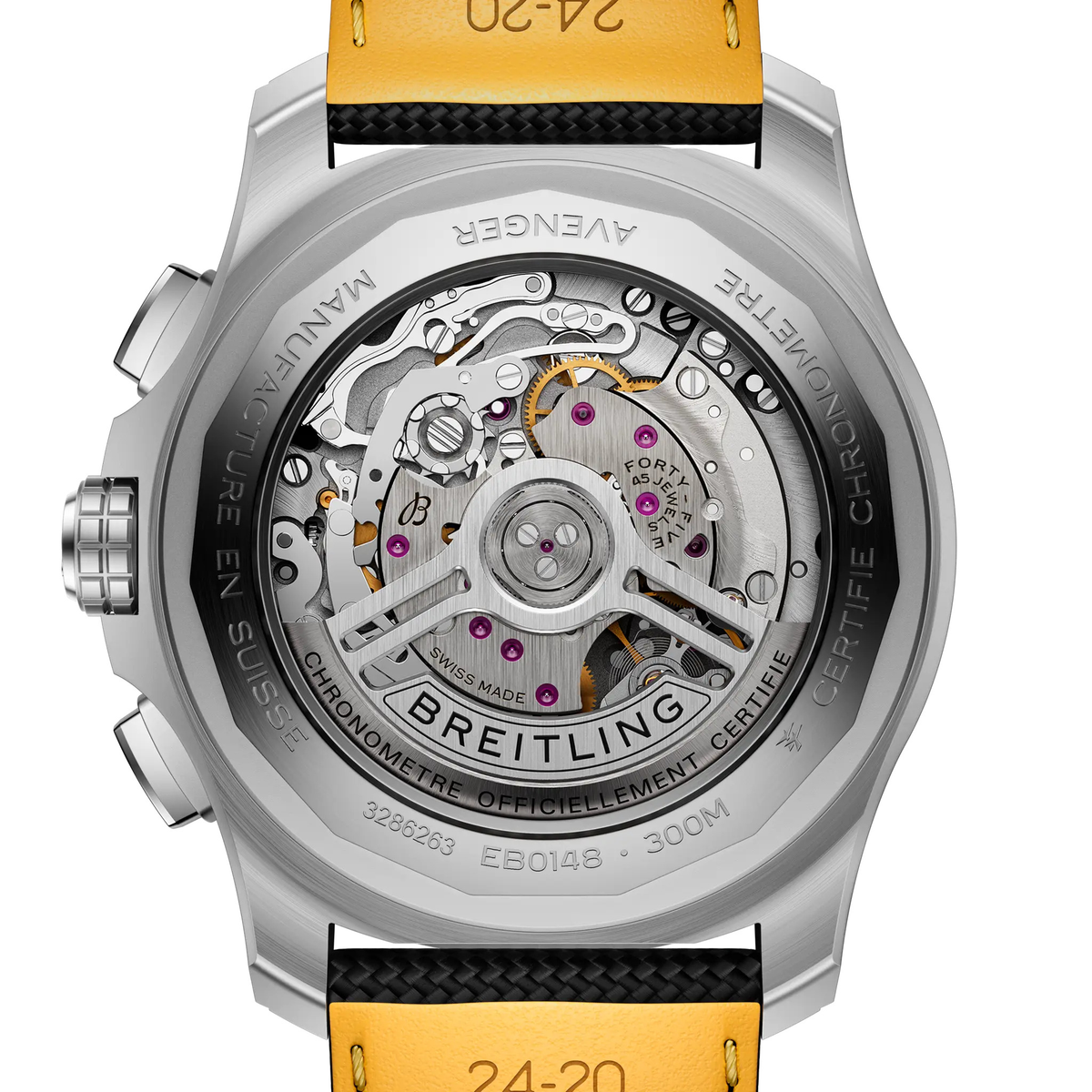 BRT Super Avenger B01 Chronograph 46 Watch with Black Dial