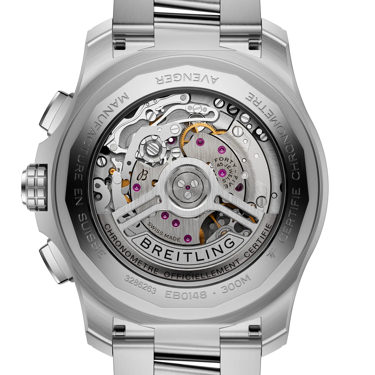 BRT Super Avenger B01 Chronograph 46 Watch with Blue Dial