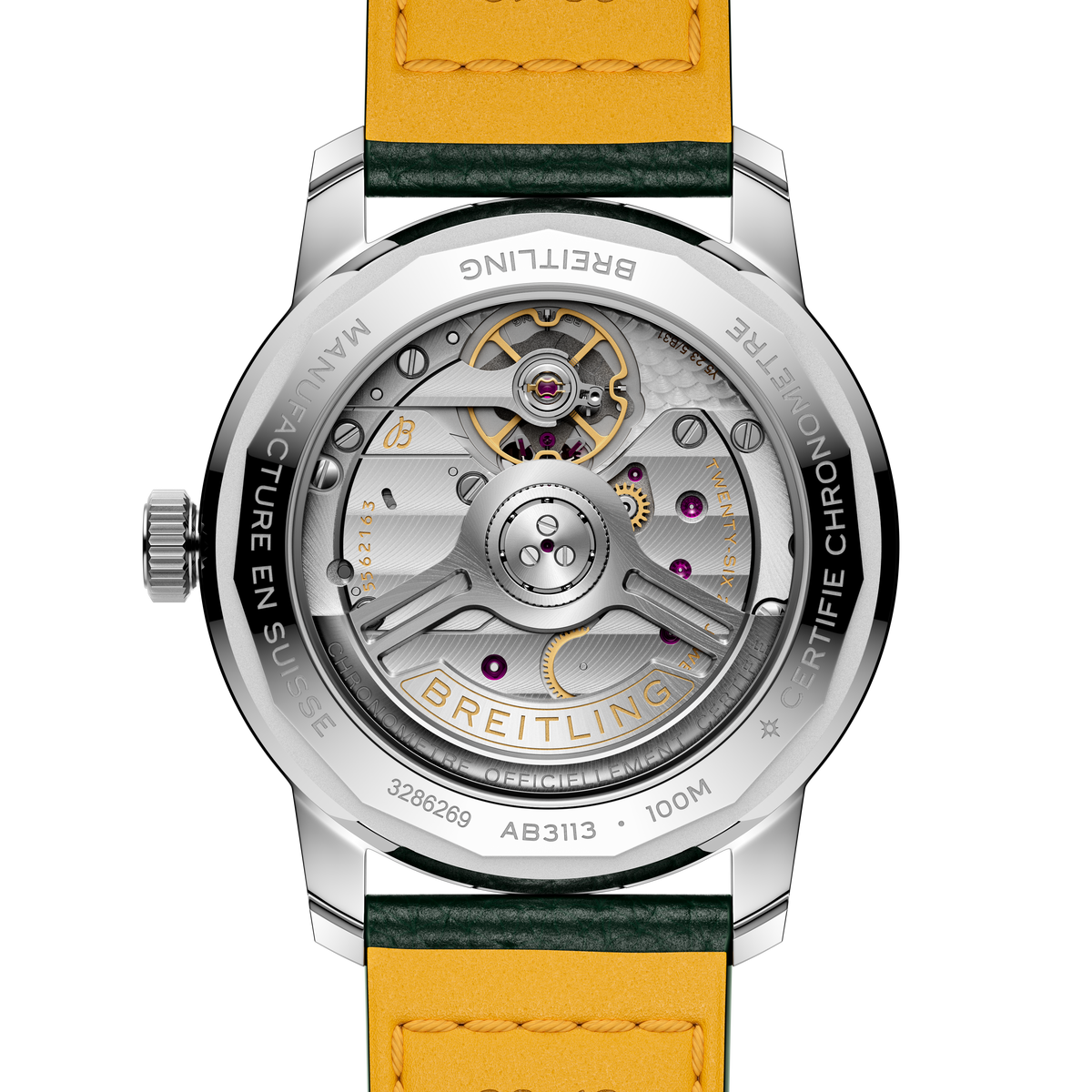 BRT Top Time B31 38mm Watch with Green Leather Strap