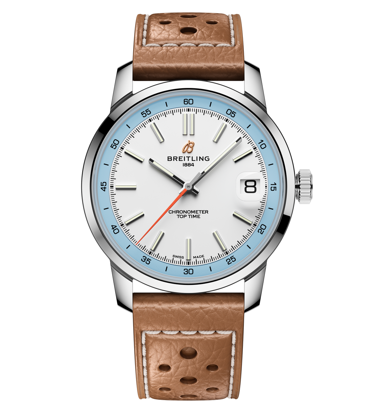 BRT Top Time B31 38mm Watch with Brown Leather Strap