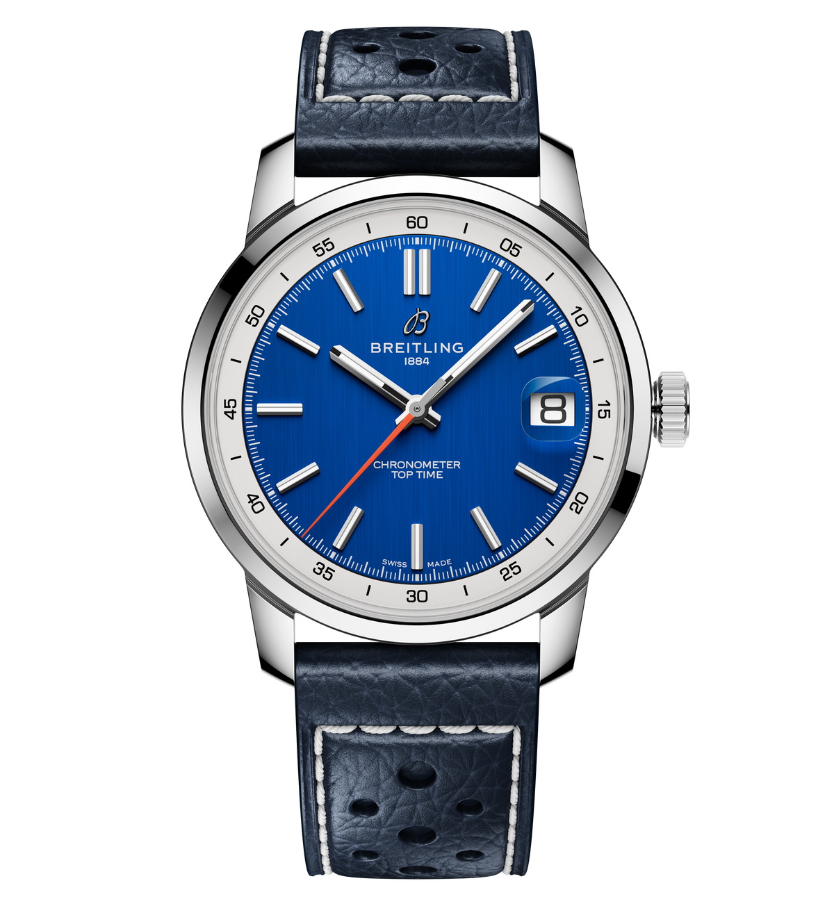 BRT Top Time B31 38mm Watch with Blue Leather Strap
