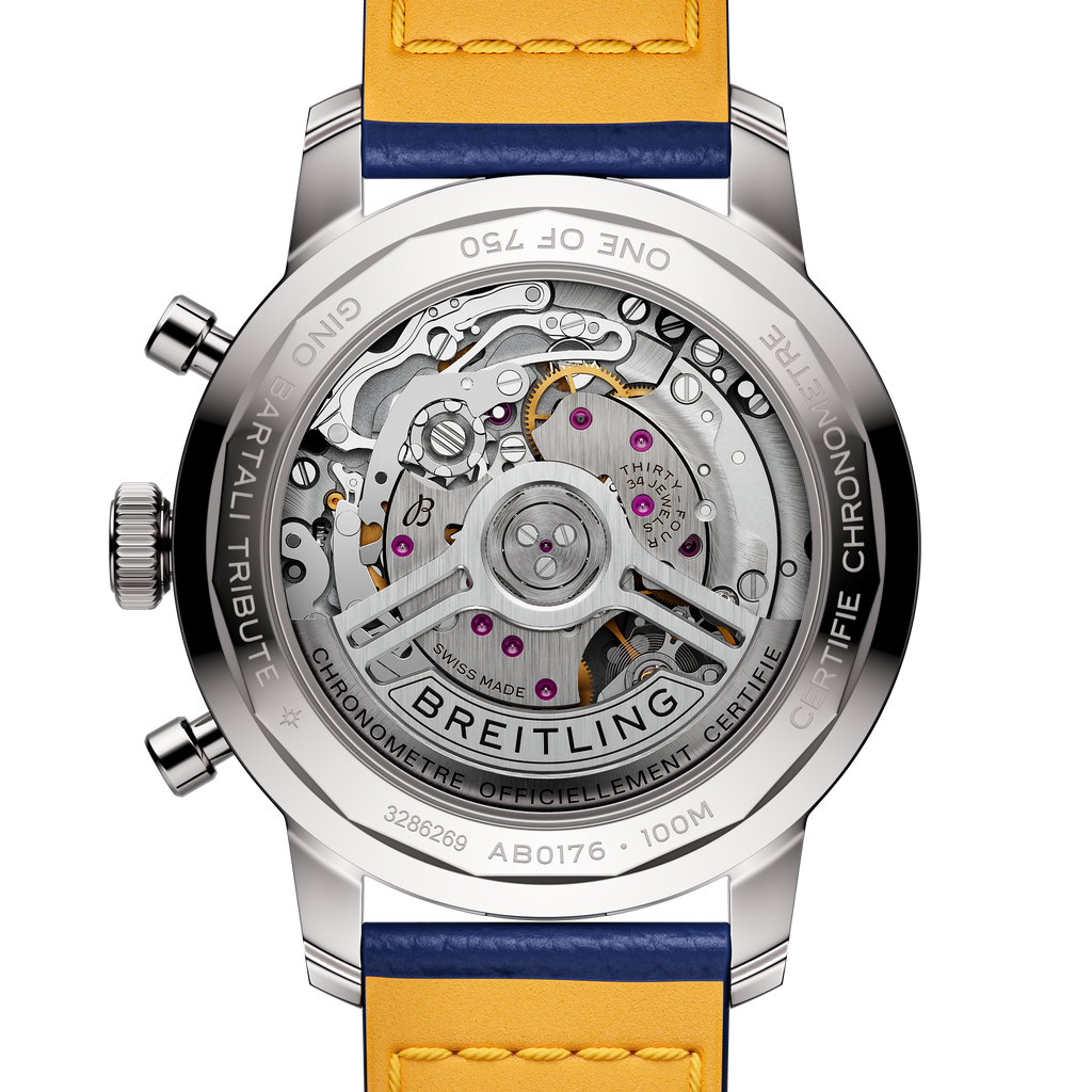 BRT Top Time B01 Gino Bartali 41mm Watch with Blue Leather Strap