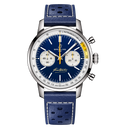 BRT Top Time B01 Gino Bartali 41mm Watch with Blue Leather Strap