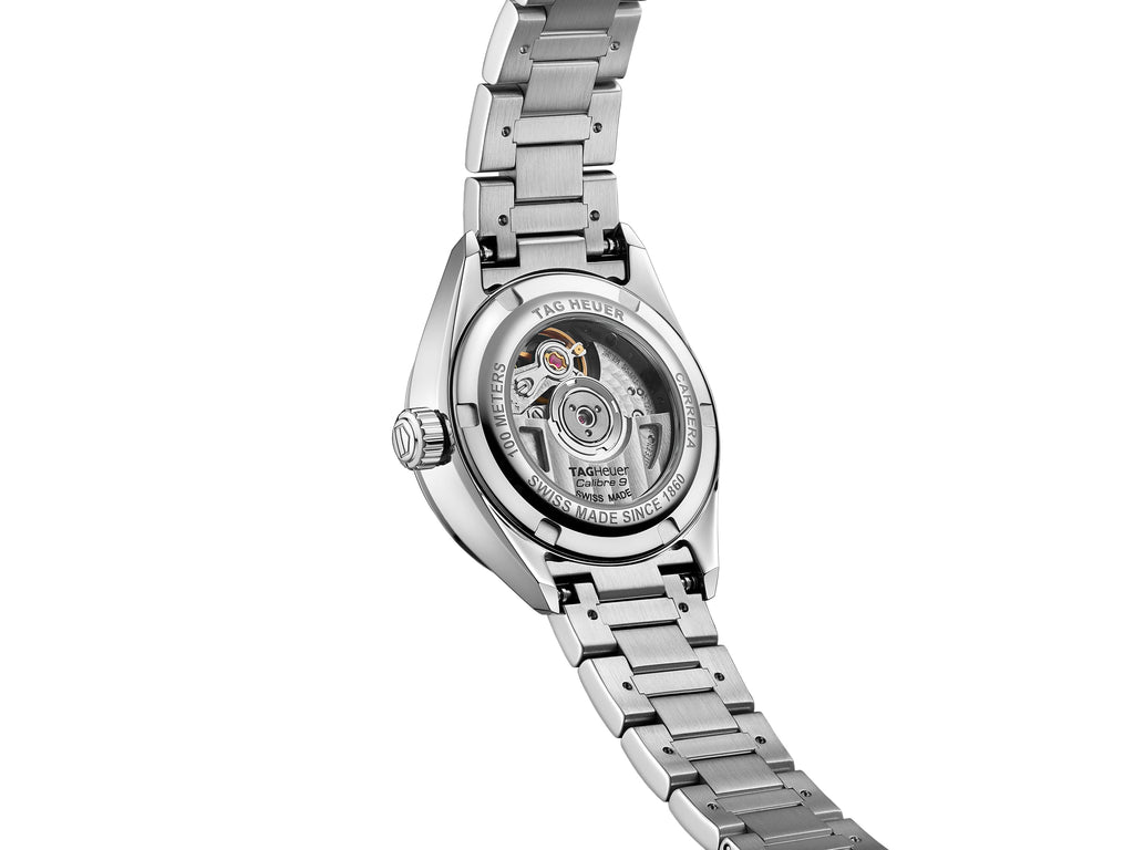 TGHR Carrera Calibre 9 Automatic Ladies' Blue Steel Watch, 29mm