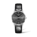 LNGS Elegant Collection 39mm Automatic Silver-Tone Dial Gent's Watch with Black Alligator Strap