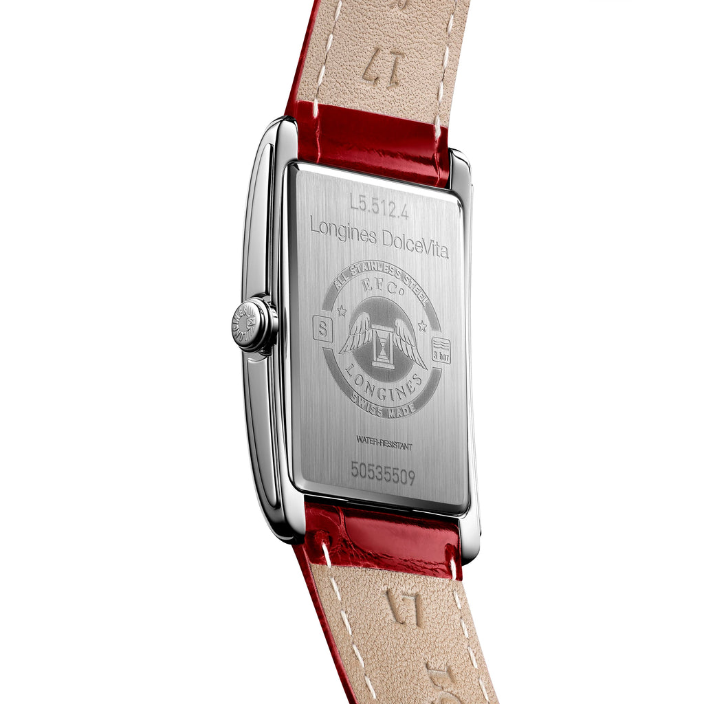 LNGS DolceVita Collection 23mm Ladies' Watch on Red Leather Strap