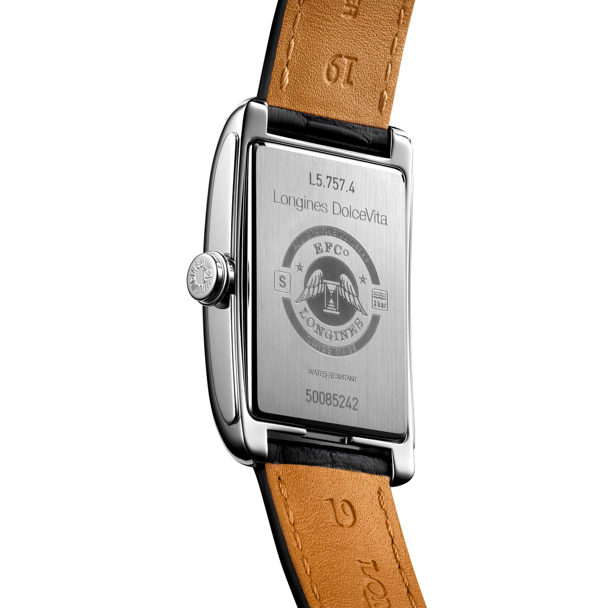 LNGS DolceVita Collection 27mm Gent's Watch on Black Leather Strap