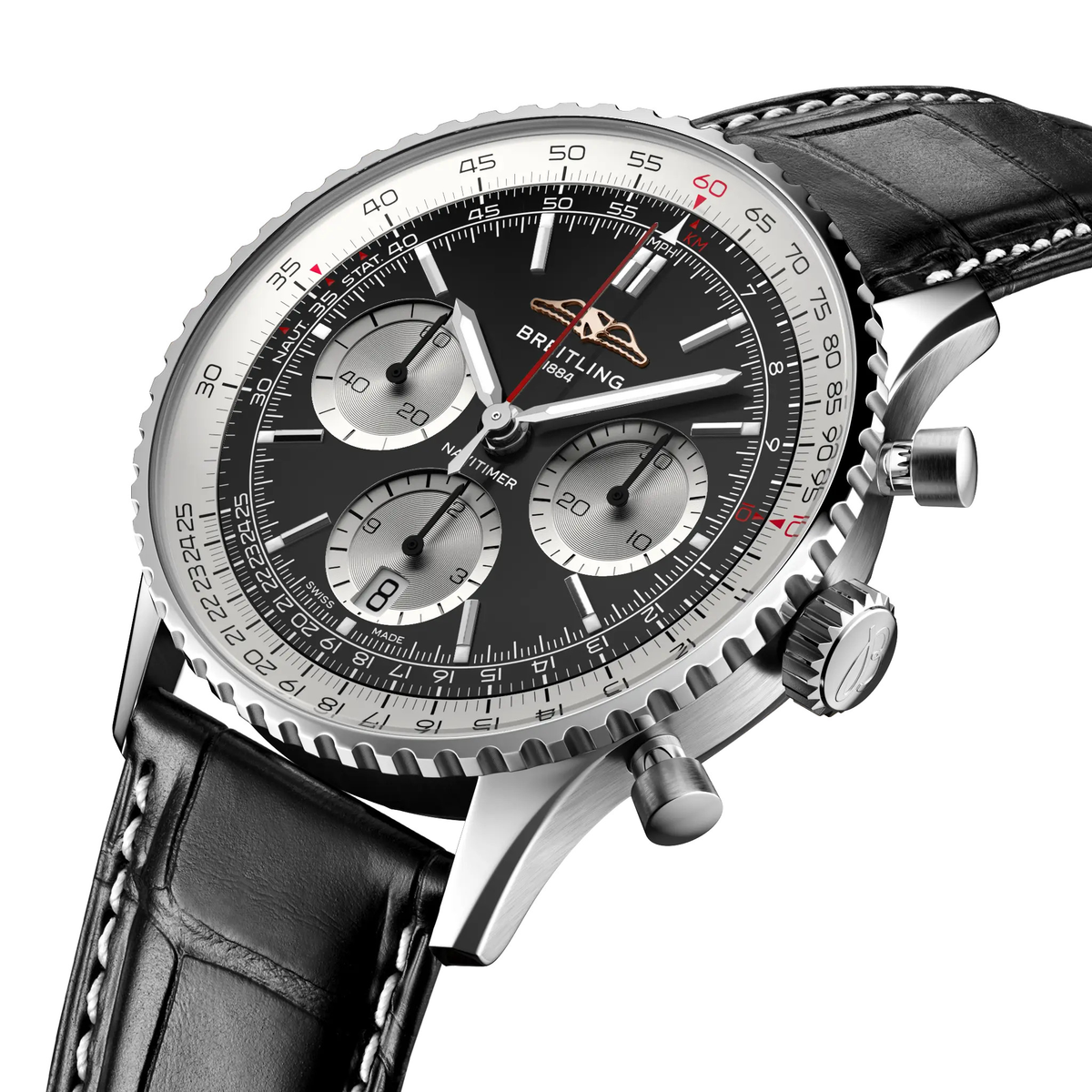 BRT Navitimer B01 Chronograph 41 Watch with Black Dial
