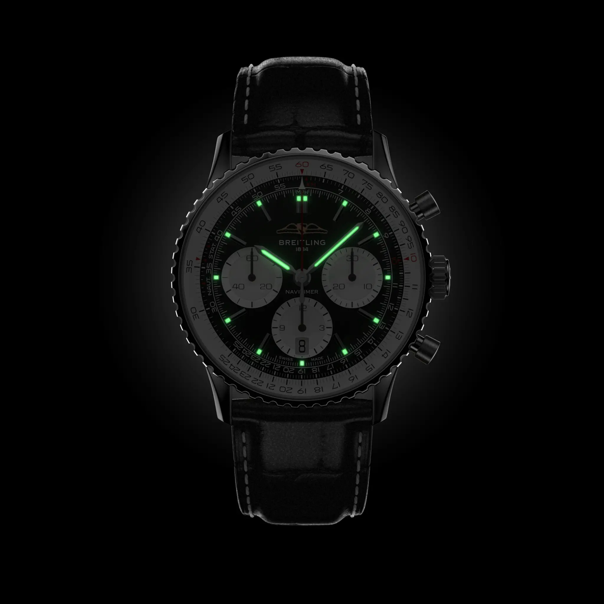 BRT Navitimer B01 Chronograph 41 Watch with Black Dial