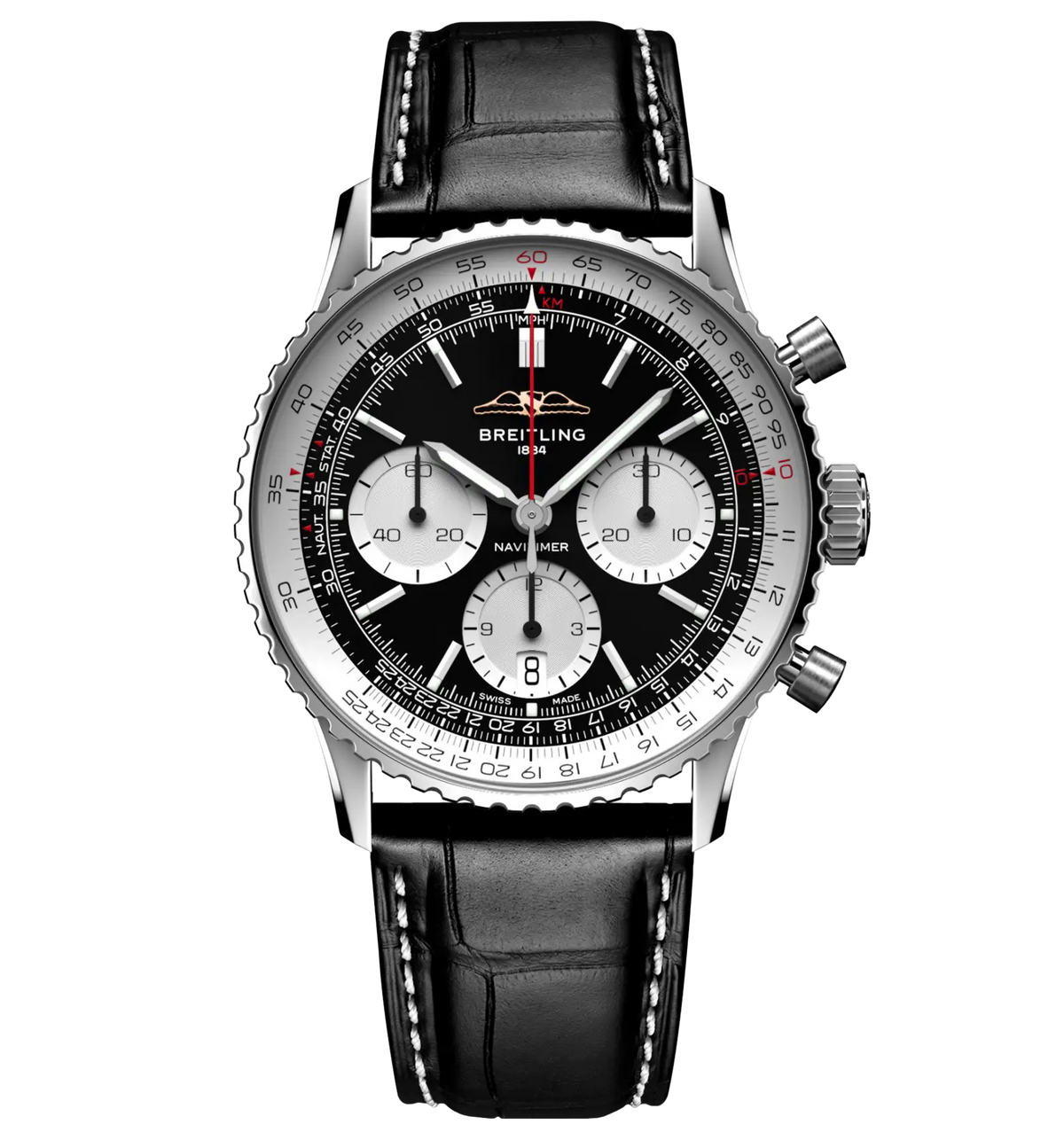 BRT Navitimer B01 Chronograph 41 Watch with Black Dial