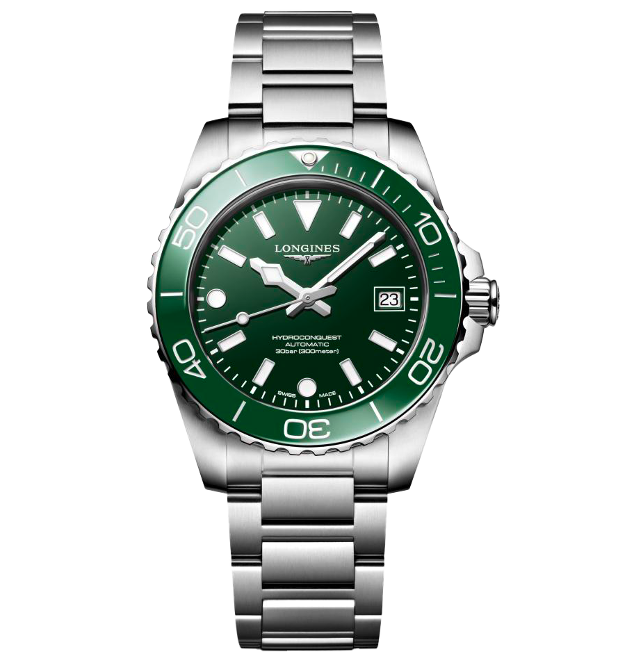 LNGS Hydroconquest 39mm with Green Dial