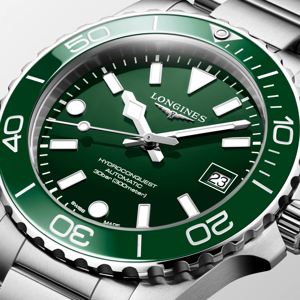 LNGS Hydroconquest 39mm with Green Dial