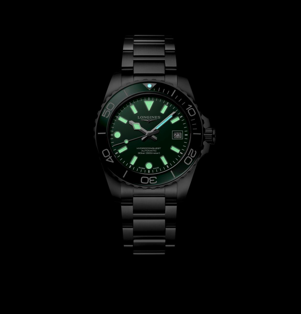 LNGS Hydroconquest 39mm with Green Dial