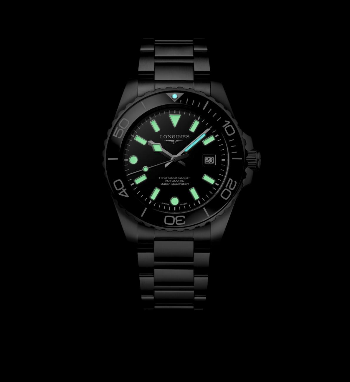 LNGS Hydroconquest 42mm with Black Dial