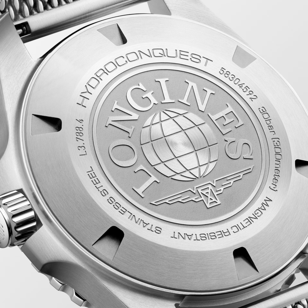 LNGS Hydroconquest 42mm Watch with Frosted Blue Dial