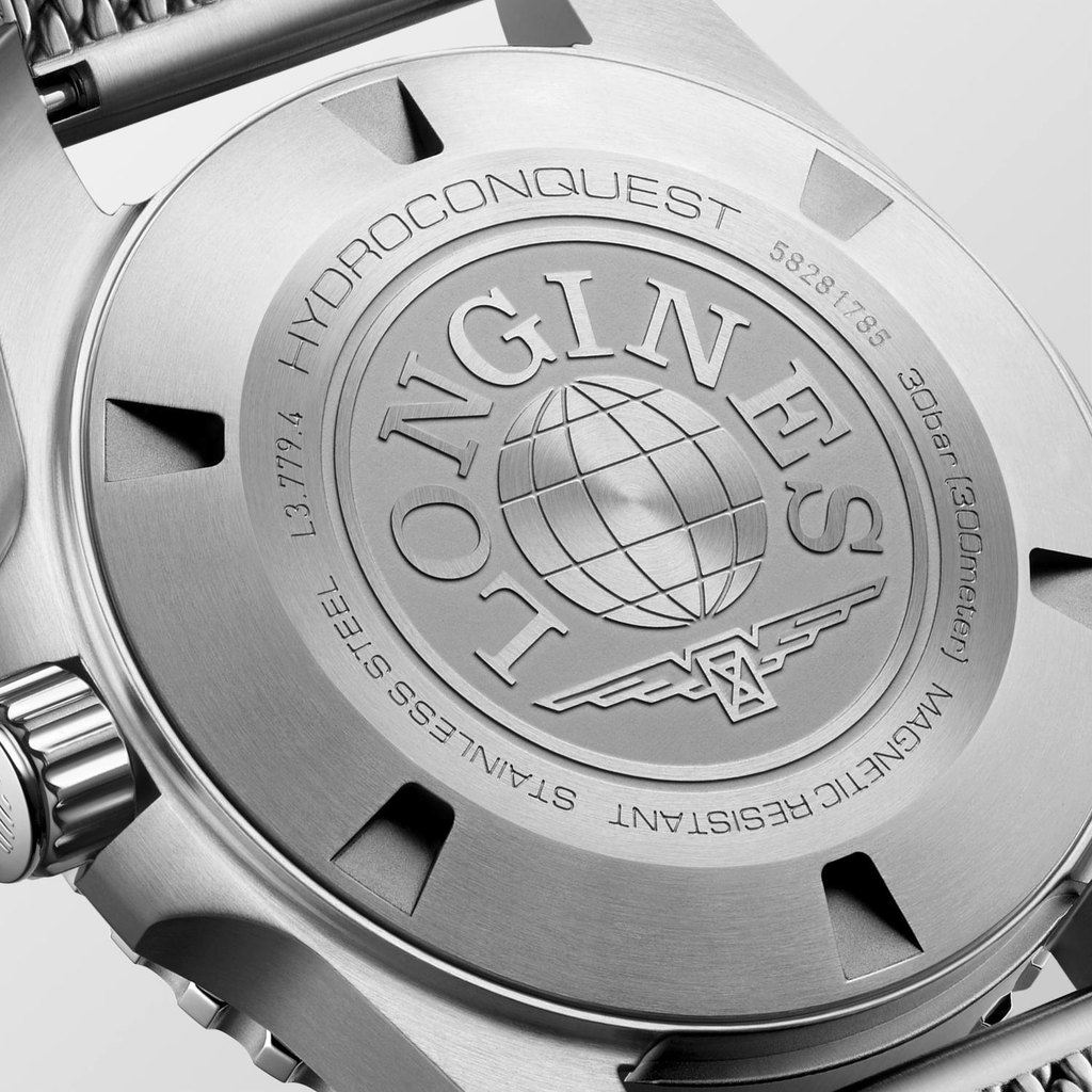 LNGS Hydroconquest 39mm Watch with Black Dial