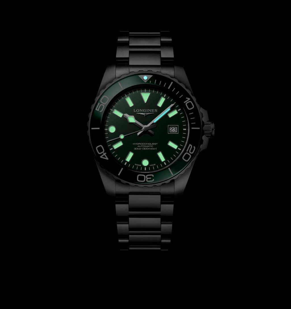 LNGS Hydroconquest 42mm with Green Dial