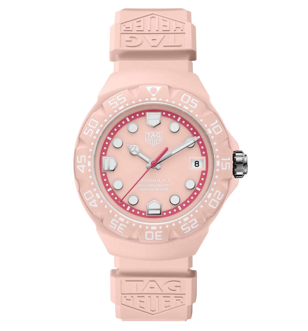 TGHR Formula 1 Solargraph Watch with Light Pink Dial, Limited Edition