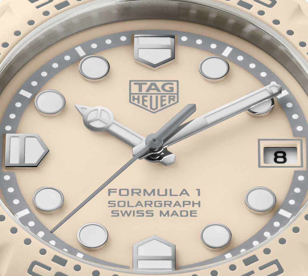 TGHR Formula 1 Solargraph Watch with Beige Dial, Limited Edition