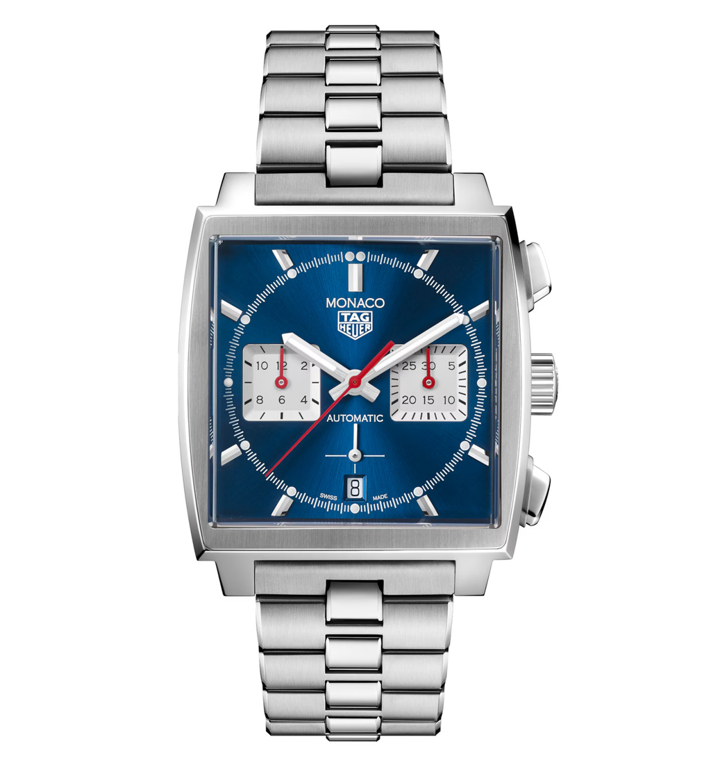 TGHR Monaco Chronograph Watch with Blue Dial