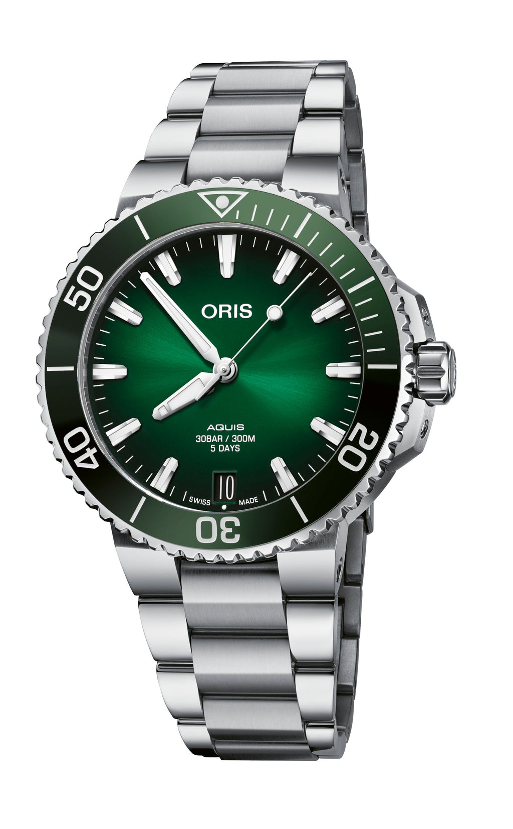 ORS Aquis Date Calibre 400 with Green Dial and Bracelet