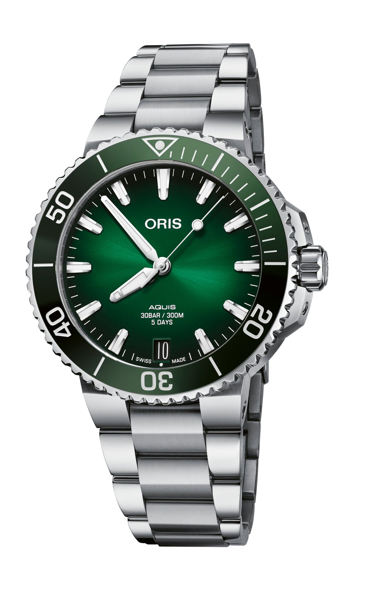 ORS Aquis Date Calibre 400 with Green Dial and Bracelet