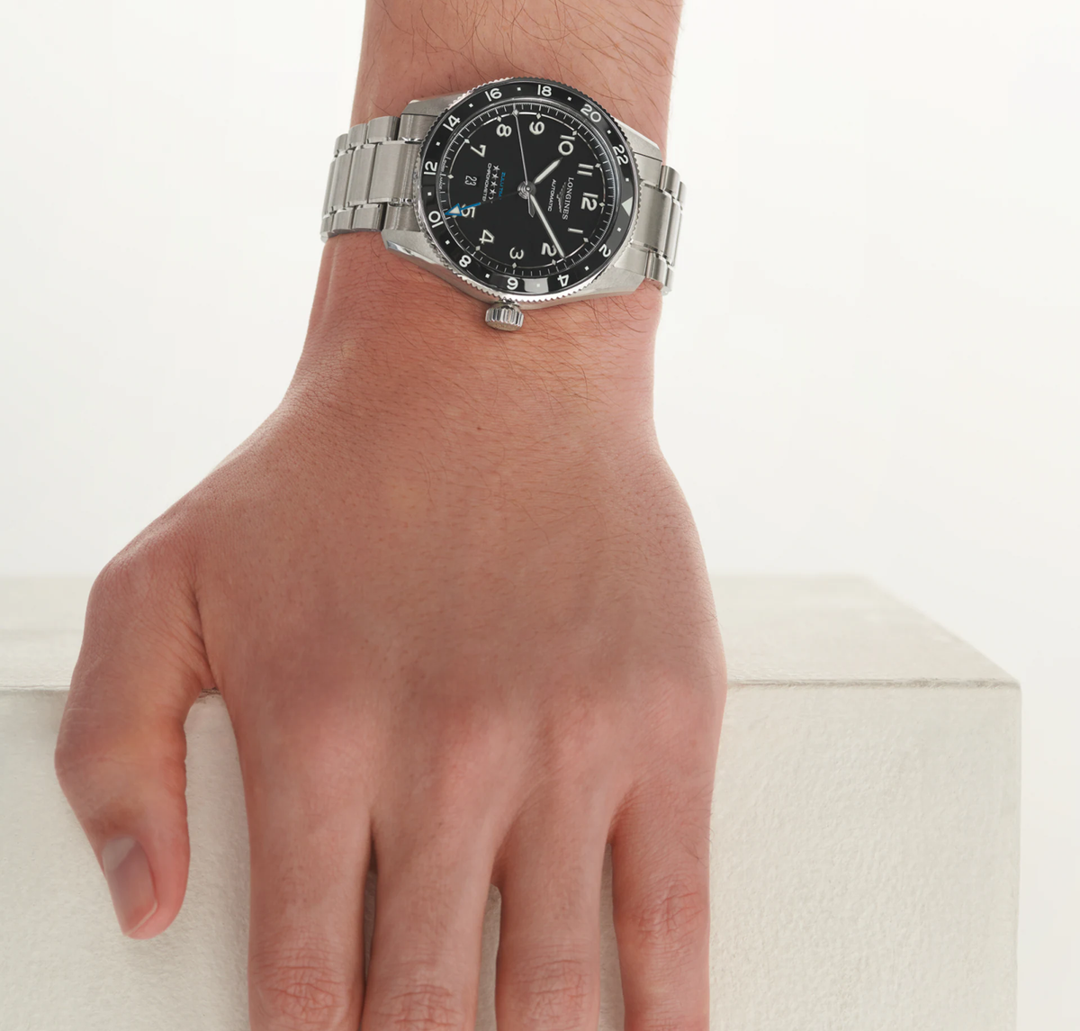 LNGS Spirit Zulu Time 42mm Watch with Black Dial